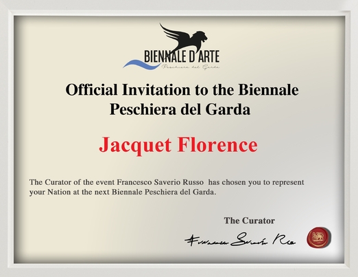 Jacquet Florence invitation officielle biennale peschiera del garda